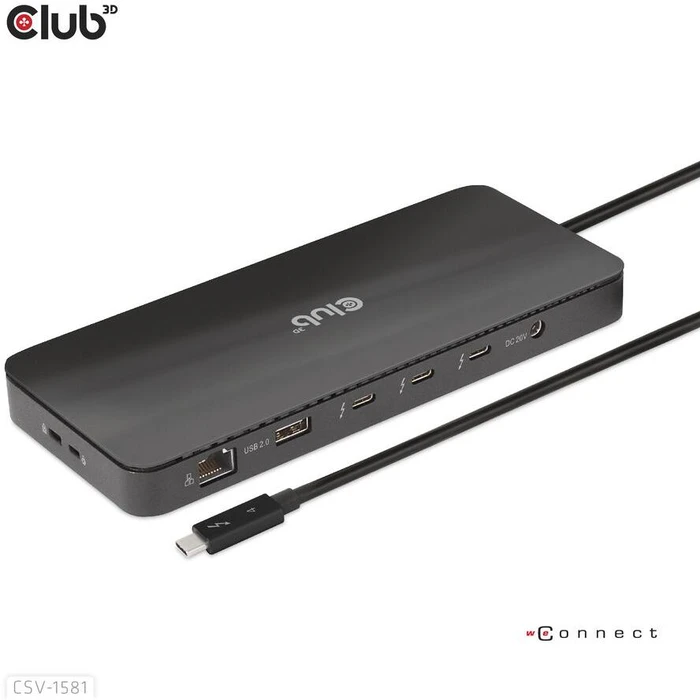 Docking Station Club 3D Thunderbolt4 11-in-1 > 3xThunderbolt/3xUSB M/F