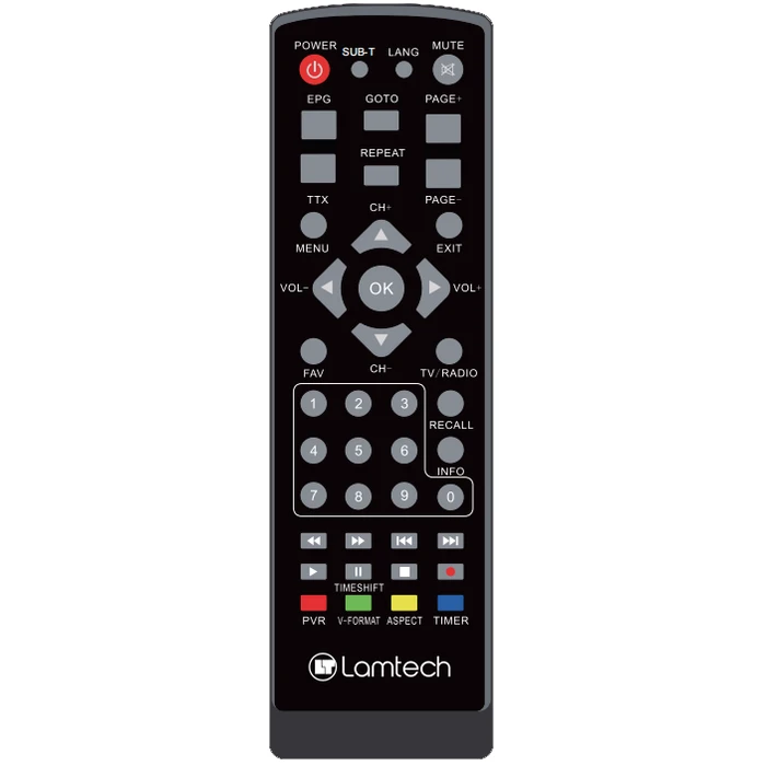 Ψηφιακός Δέκτης Mpeg-4 Lamtech DVB-T2 HD H.265