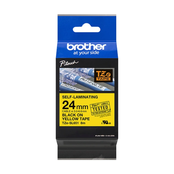 Ταινία Ετικετογράφου Brother Pro Tape TZe-SL651 - 24mm x 8m - Black on Yellow