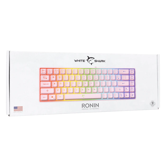 Gaming Πληκτρολόγιο White Shark Rgb Gaming Membrane Keyboard Ronin Pink