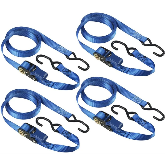 Ιμάντας Αποσκευών Αυτοκινήτου Master Lock 4 Ratchet tie-down with S-Hooks 5m blue 4367EURDAT