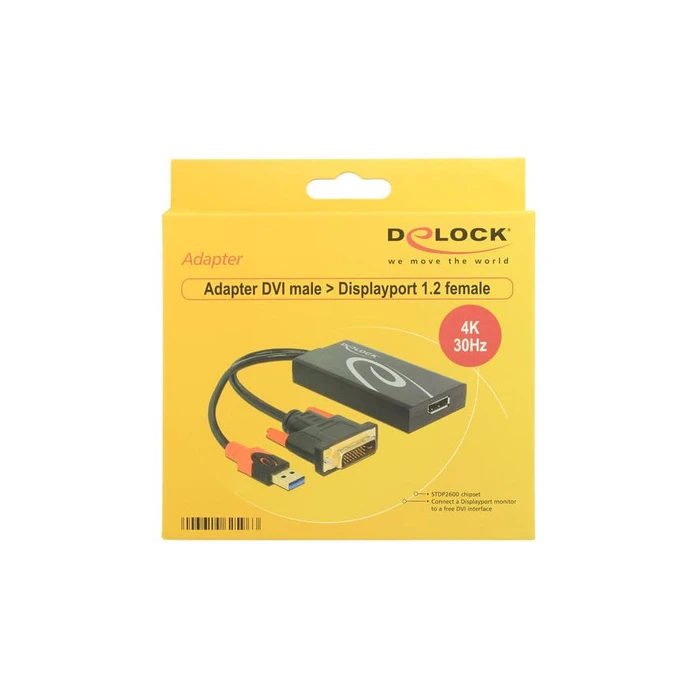 Αντάπτορας DisplayPort Delock to DVI(24+1) black 30cm