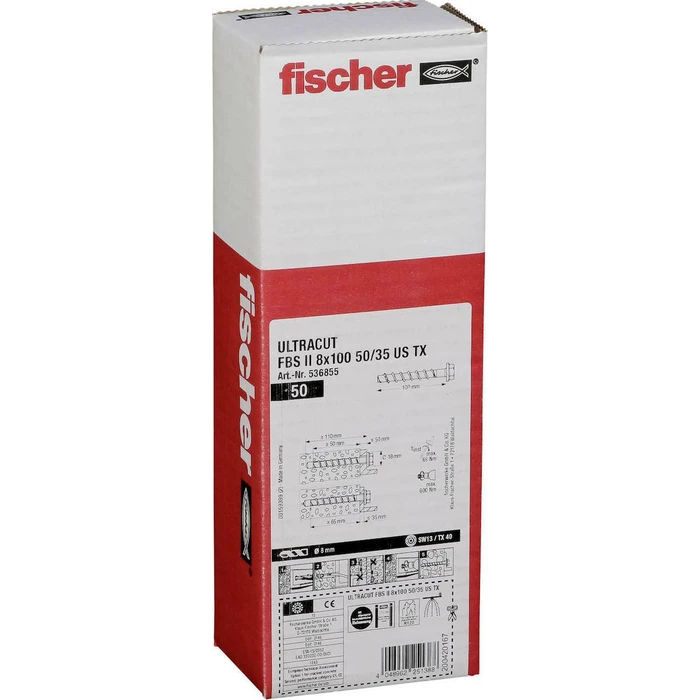 Ούπα Fischer ULTRACUT FBS II 8x100 50/35 US TX 50 pcs