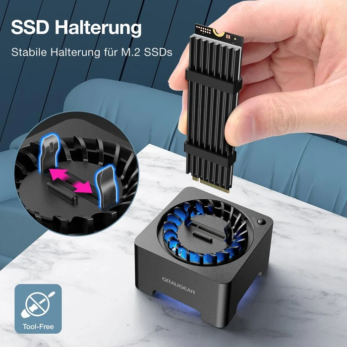 HDD Docking Station GrauGear for M.2NVMe/ NGFF SSD