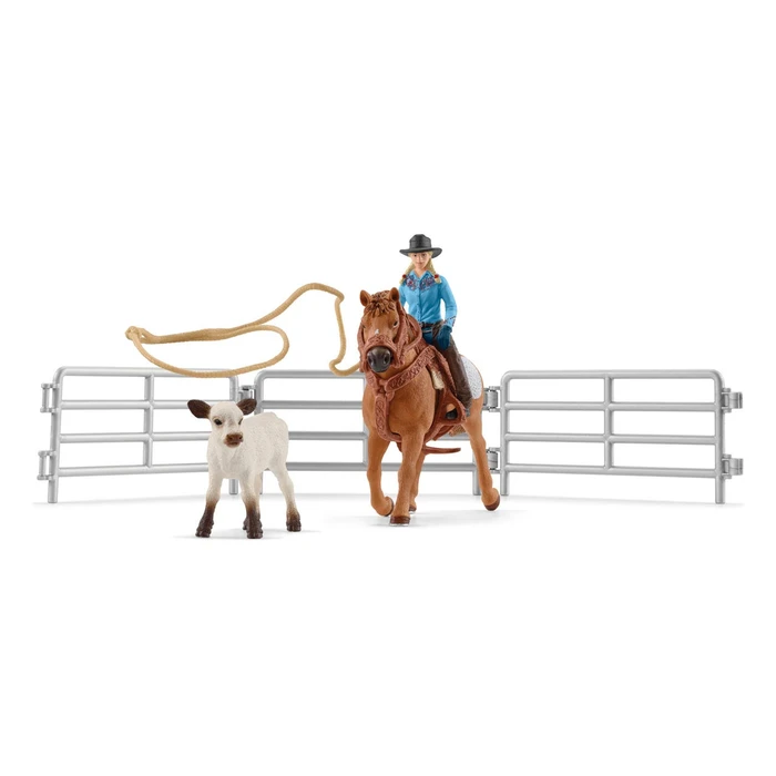 Μινιατούρα Schleich Farm World 42577 Team Roping mit Cowgirl