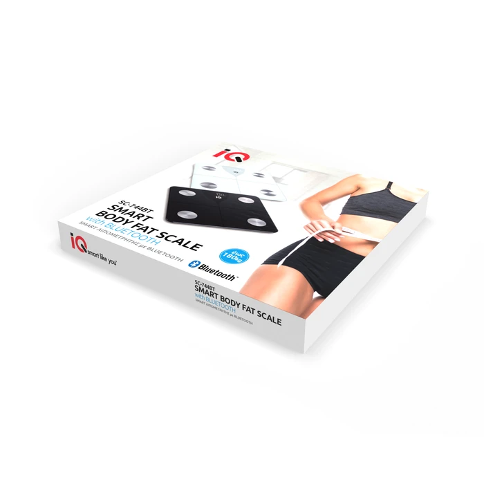 Ζυγαριά Μπάνιου IQ Smart με Λιπομετρητή και Bluetooth SC-744BT Μαύρη