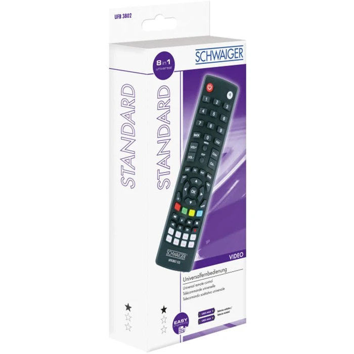 Τηλεχειριστήριο Schwaiger universal 8 in 1 prepaid black