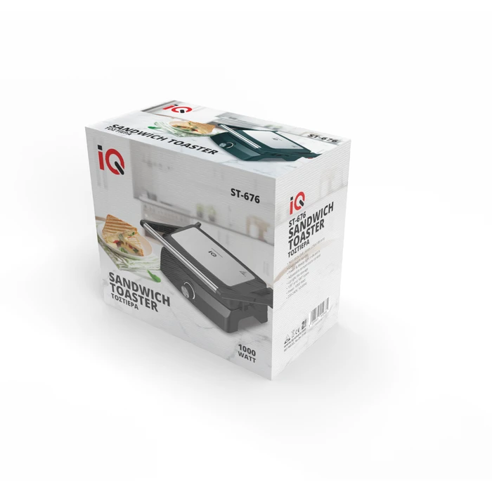 Τοστιέρα IQ ST-676 Αντικολλητικές πλάκες 1000WATT