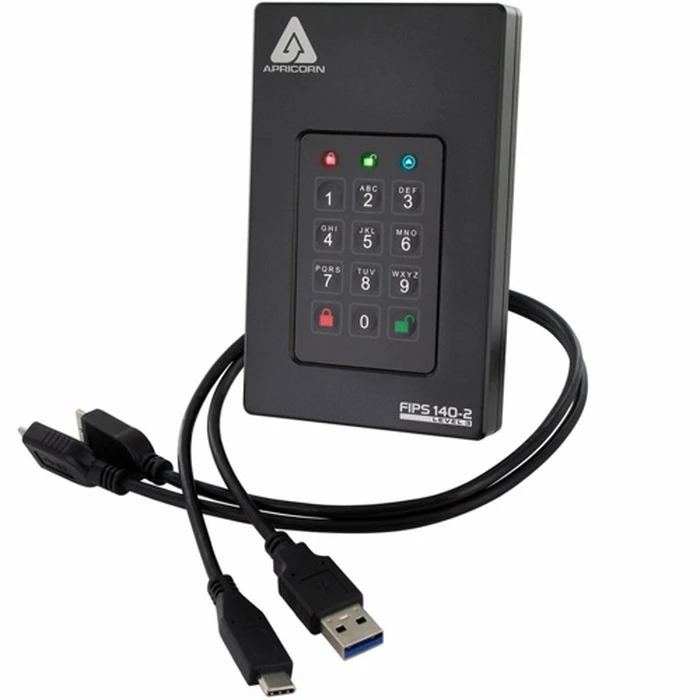 Εξωτερικός Σκληρός Δίσκος 2TB Apricorn Aegis Fortress L3 - USB 3.1