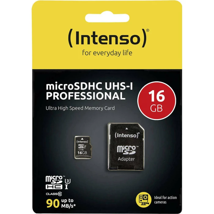 Κάρτα Μνήμης microSDHC 16GB Intenso Class 10 UHS-I U1 Performance