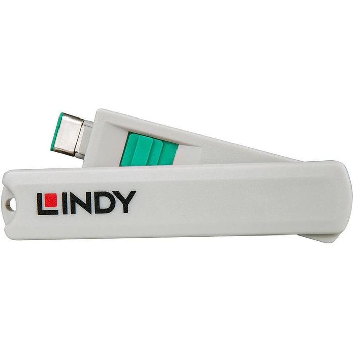 Kλειδαριά Lindy USB Type C port lock green