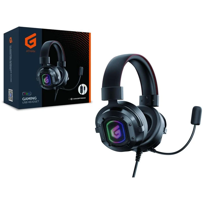 Gaming Headset Conceptronic Gaming USB 2mcable,Mikro,Fernb.7.1Sound