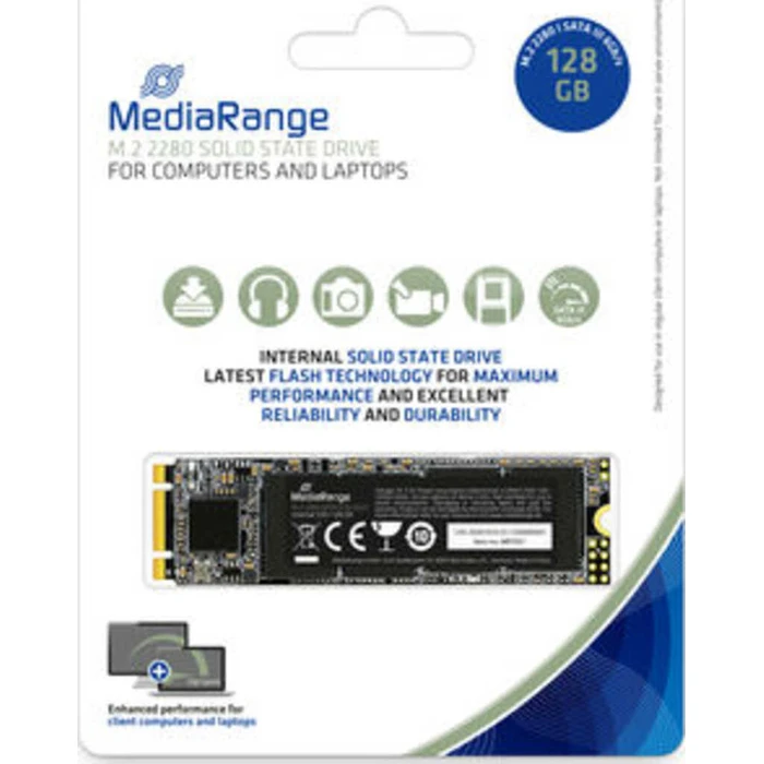 Σκληρός Δίσκος M.2 SSD 128GB HP MediaRange Intern. 2280 SATA 6 Gb/s-3D TLC Nand