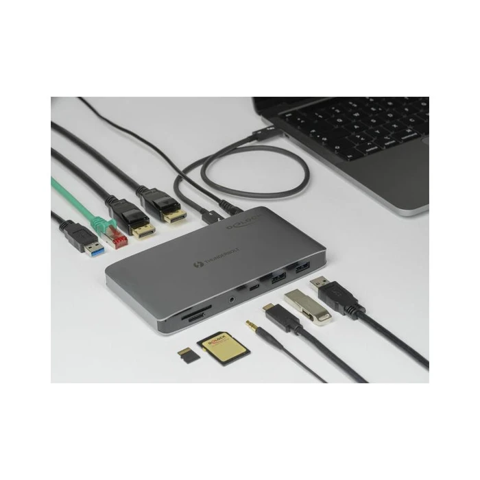 Docking Station Delock Thunderbolt 3 8K Dual DP/USB/LAN/SD