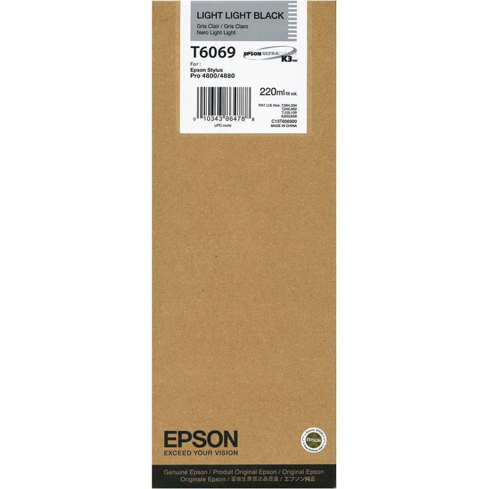 Μελάνι Epson light black T 606 220 ml T 6069