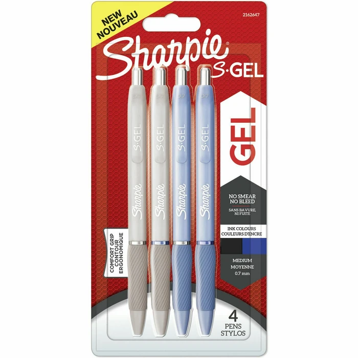 Στυλό 2x2 Sharpie S-Gel Frost Blue + Pearl White 0,7 mm blue + black