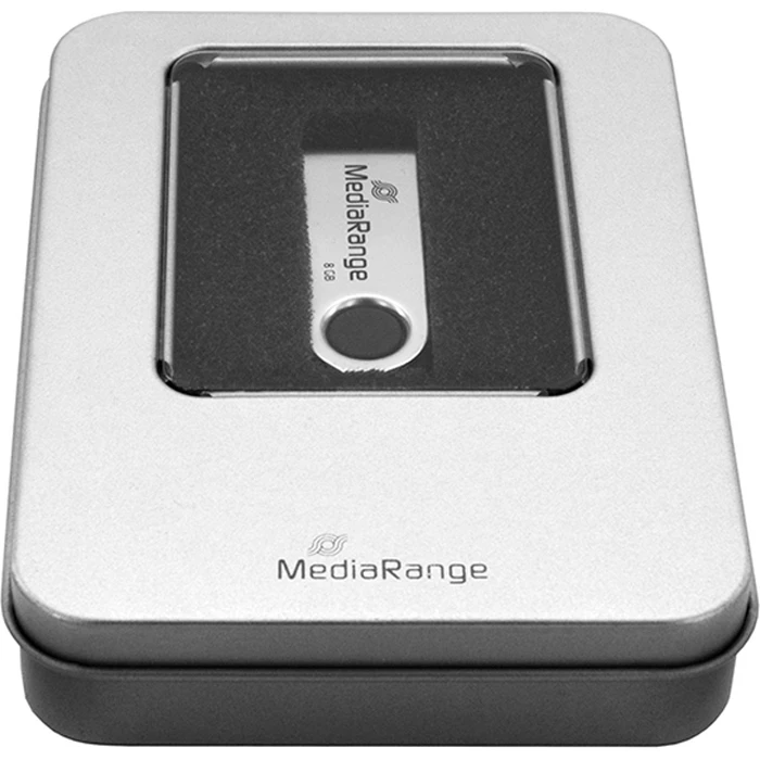 Storage Box MediaRange aluminum for USB sticks silver