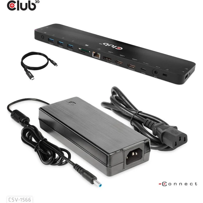 Docking Station Club3D 4K USB-C ->6xUSB3/DP/2xHDMI/LAN 120W retail