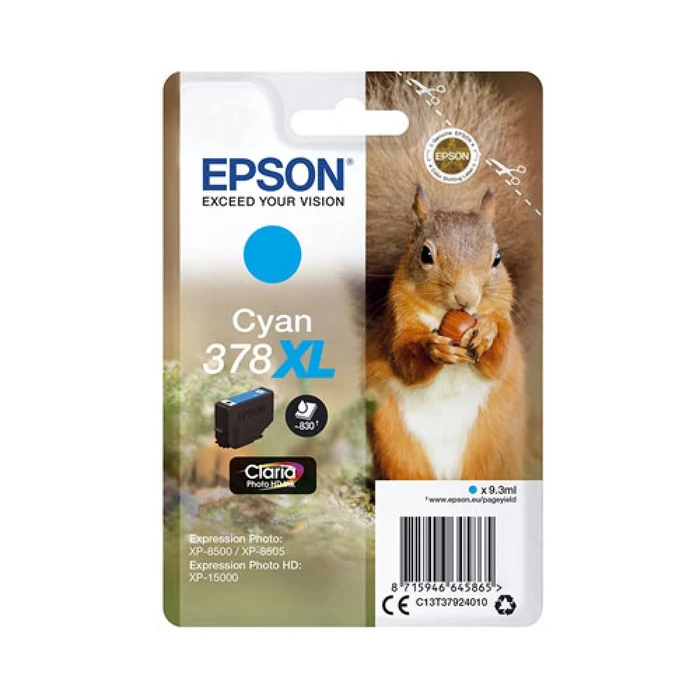 Μελάνι Epson cyan Claria Photo HD 378 XL T 3792
