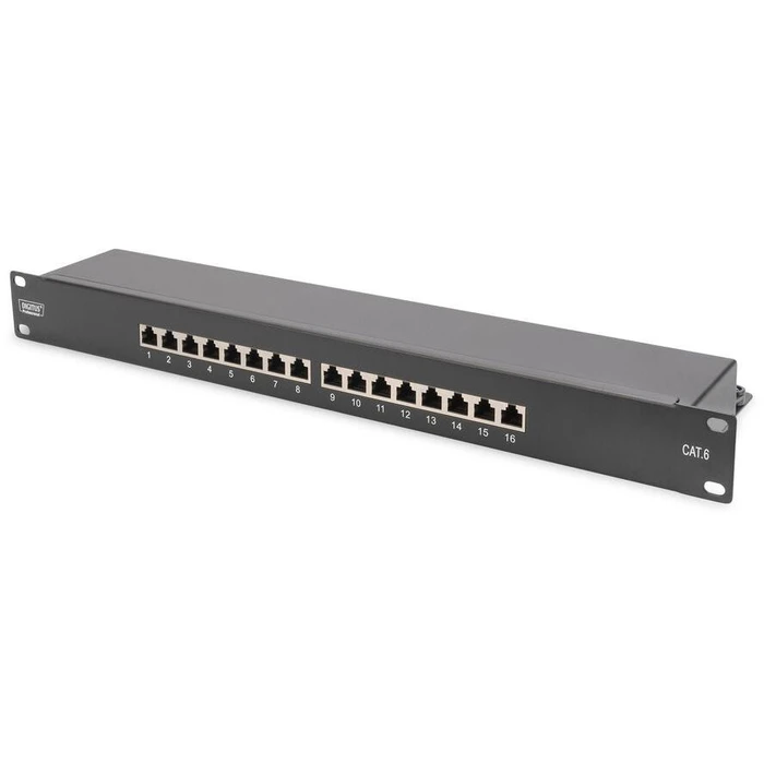 Patch Panel Digitus 1HE 16-Port Cat6 shielded Black
