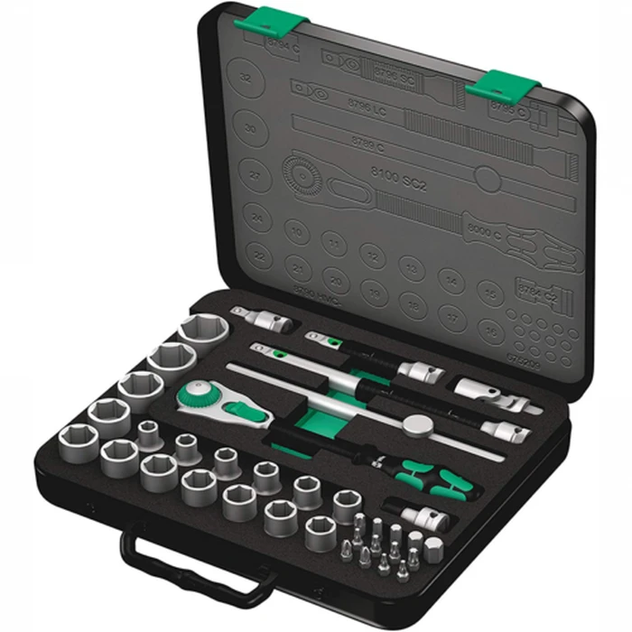 Σετ Εργαλείων Wera 8100 SC 2 Zyklop Speed Ratchet set 1/2 drive metric