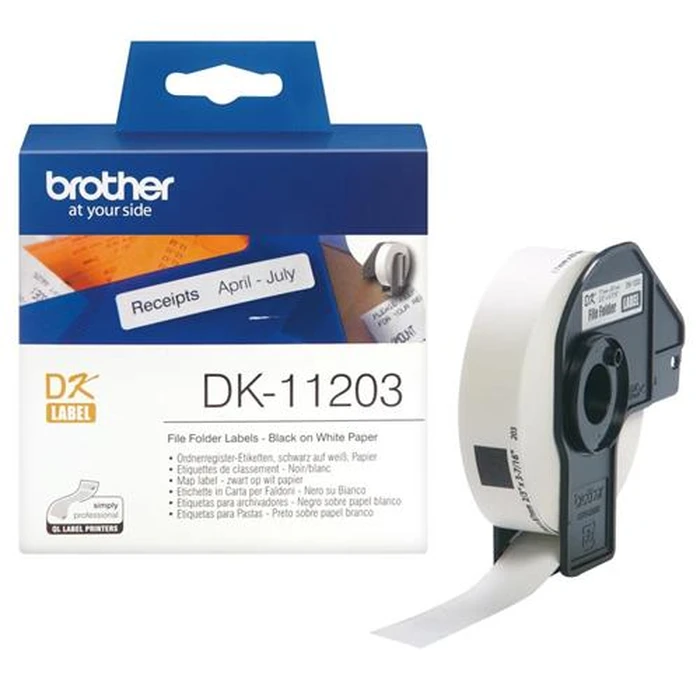Ταινία Ετικετογράφου Brother filing labels P-Touch DK-11203 - 300 pcs. - 17mm x 87mm