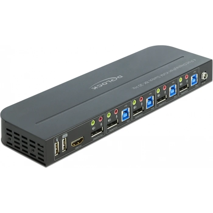 KVM Switch Delock DisplayPort 1.4 8K 30 Hz with USB 3.0 and Audio - 4 connections