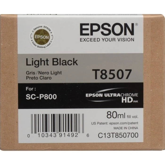 Μελάνι Epson light black T 850 80 ml T 8507