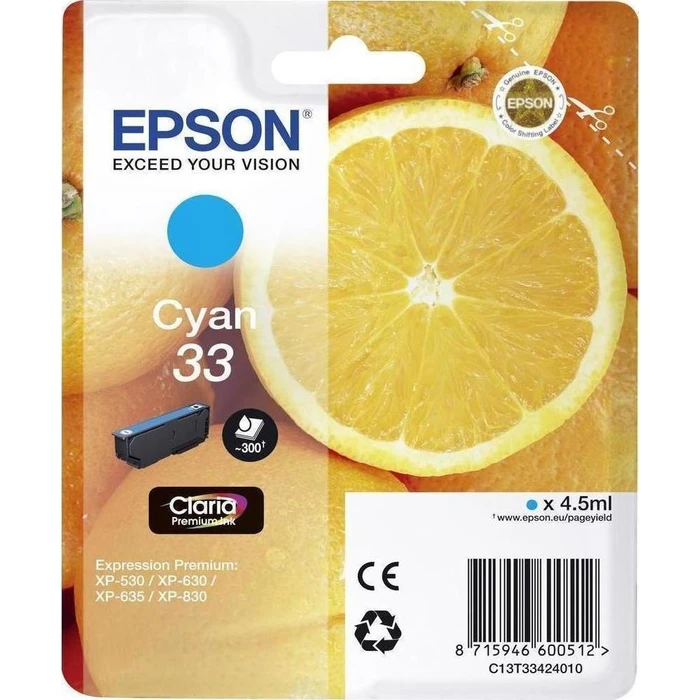 Μελάνι Epson cyan Claria Premium 33 T 3342