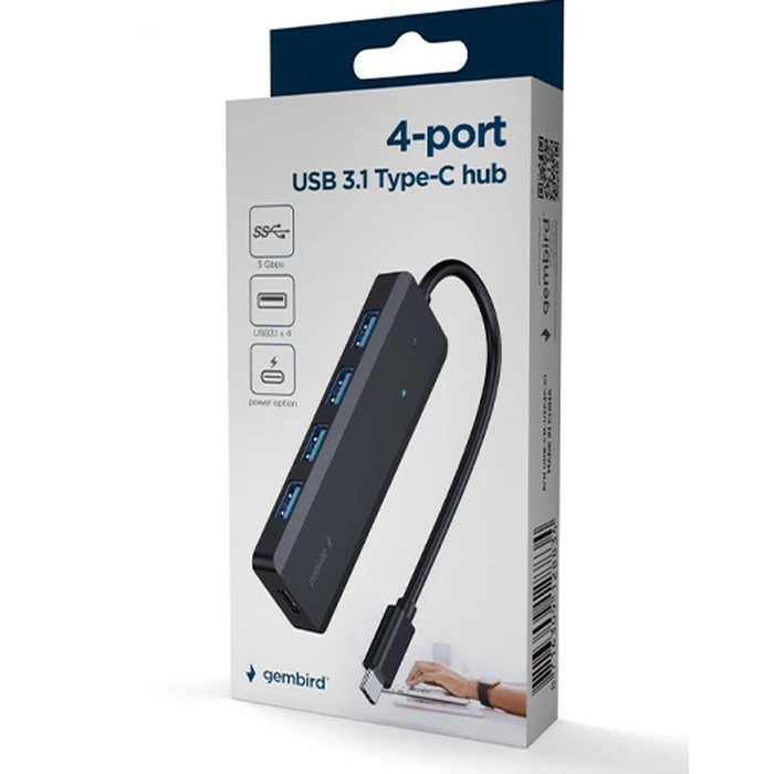 USB Hub Gembird 4-PORT USB3.1 GEN1 Type-C