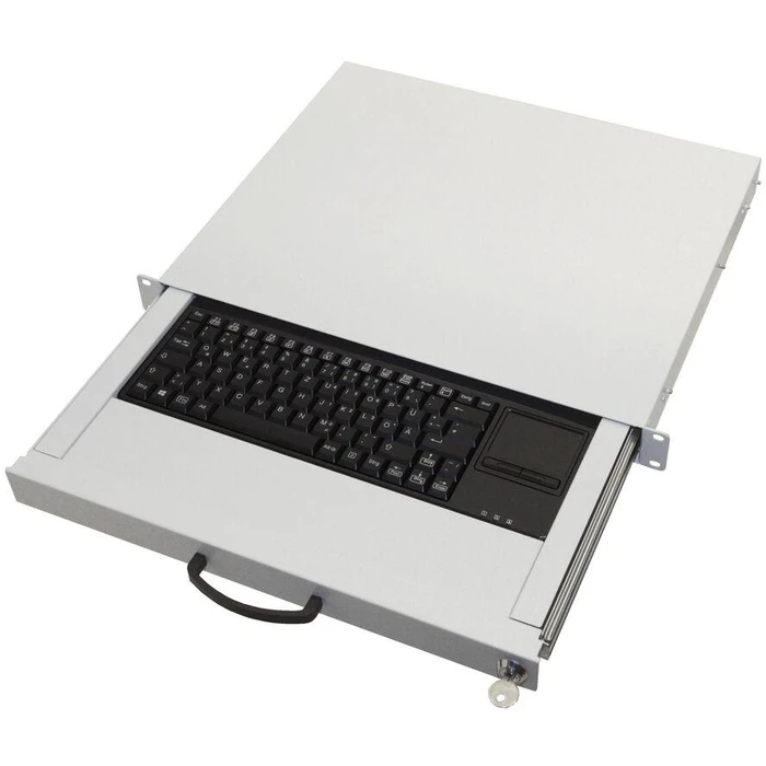 Πληκτρολόγιο Για Καμπίνα Δικτύου Aixcase 19" Rack 1U DE Touchpad USB lightgray