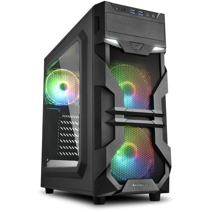Κουτί Η/Υ Sharkoon VG7-W RGB ATX 1xAcryl Black