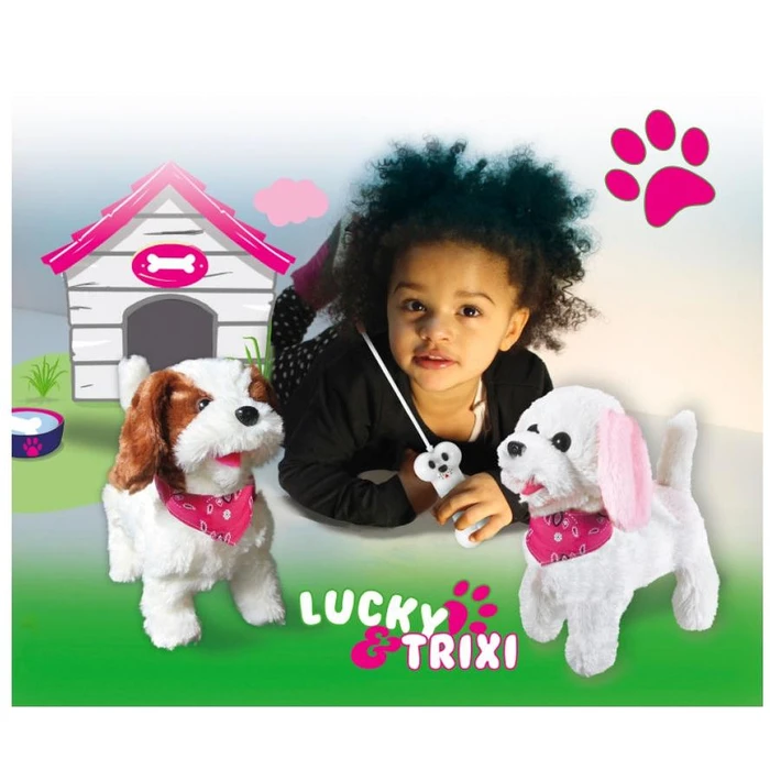 Τηλεκατευθυνόμενο Jamara plush dog Lucky RC white / brown 27MHz