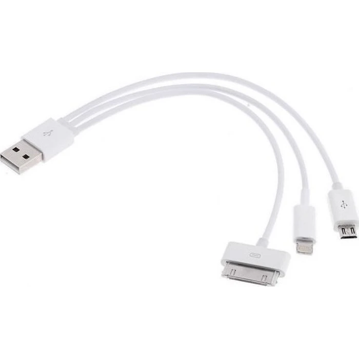 Καλώδιo USB 3-IN-1 MULTI (MICRO USB, APPLE LIGHTNING APPLE 30PIN)