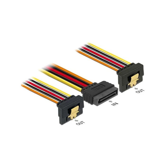 Καλώδιο Delock SATA 15pin -> 2x SATA 15pin St/female/female 15cm