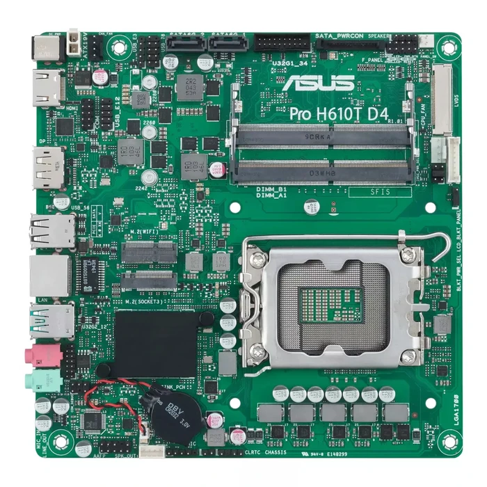 Motherboard Asus Pro H610T D4-CSM Thin mini ITX - LGA1700-Sockel - H610