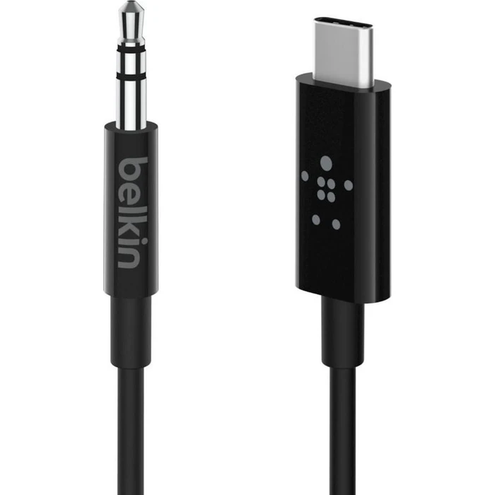 Καλώδιο 3.5mm Belkin RockStar Aud./USB-C 0,9m black F7U079bt03-BLK
