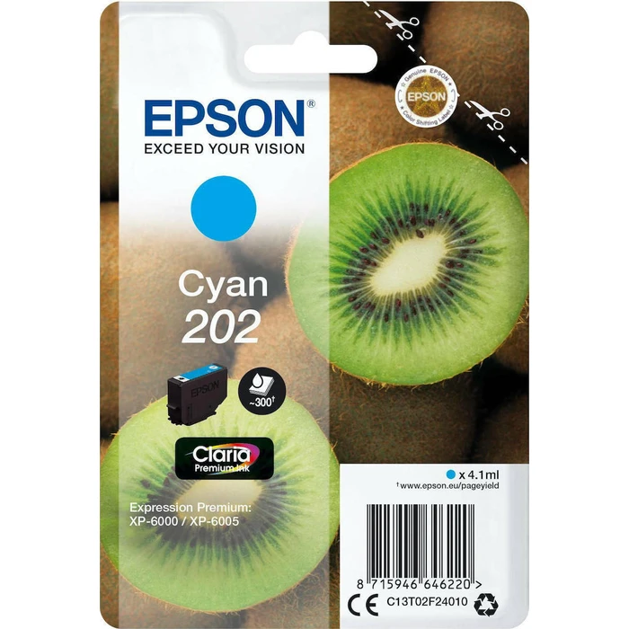 Μελάνι Epson cyan Claria Premium 202 T 02F2