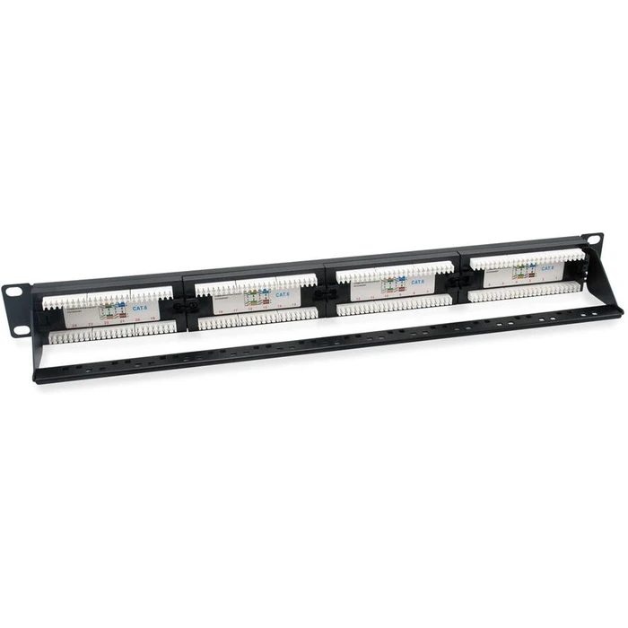 Patch Panel Equip 24x RJ45 Cat6 19" 1U Dual-IDC-komp.
