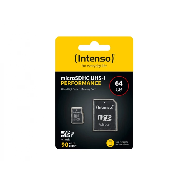 Κάρτα Μνήμης microSDXC 64GB Intenso Class 10 UHS-I U1 Performance