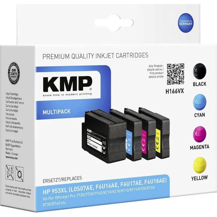 Μελάνι Συμβατό KMP H166VX Multipack BK/C/M/Y for HP 953 XL