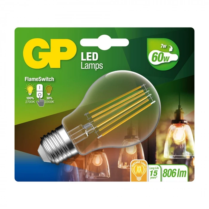 Λάμπα LED GP Lighting FlameSwitch E27 7W (60W) 806 lm GP 085317