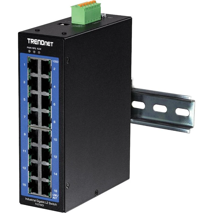 Network Switch Trendnet 16-Port Industr. Gigabit L2 Managed DIN-Rail