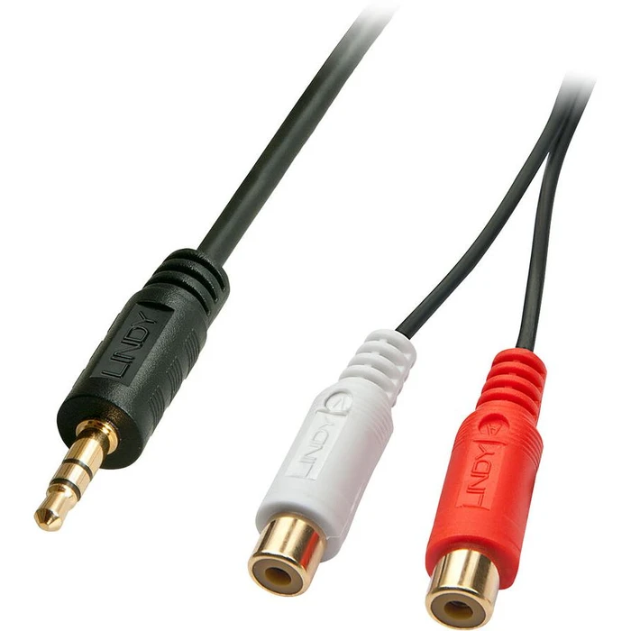 Καλώδιο RCA Lindy Stereo 3.5mm/2xRCA M/F 0.25m