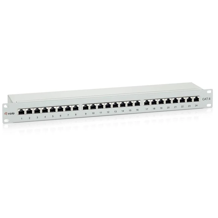 Patch Panel Equip 24x RJ45 Cat6 19" 1HE gray Premium