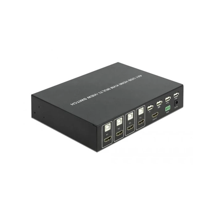 KVM Switch Delock 4 in 1 Multiview Switch 4 x HDMI with USB 2.0