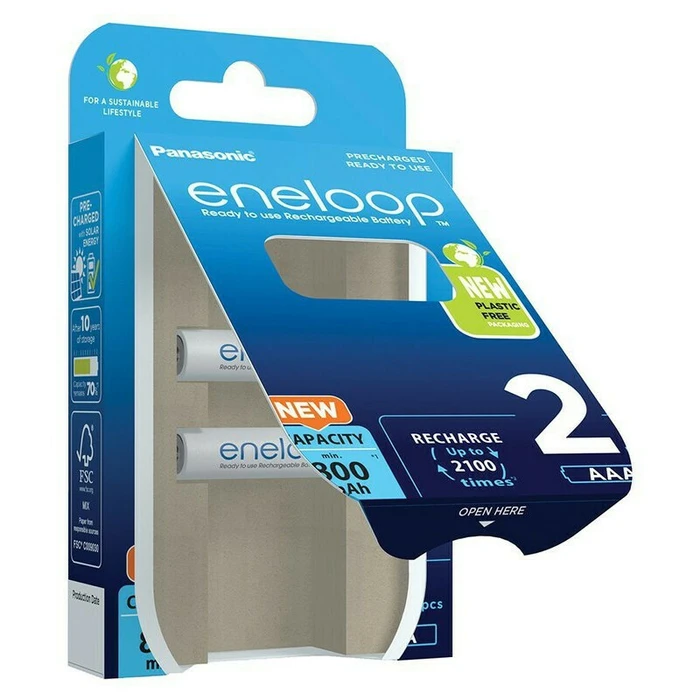 Επαναφορτιζόμενες Μπαταρίες Eneloop Panasonic BK-4MCDE/2BE AAA 800mAh 2pcs.