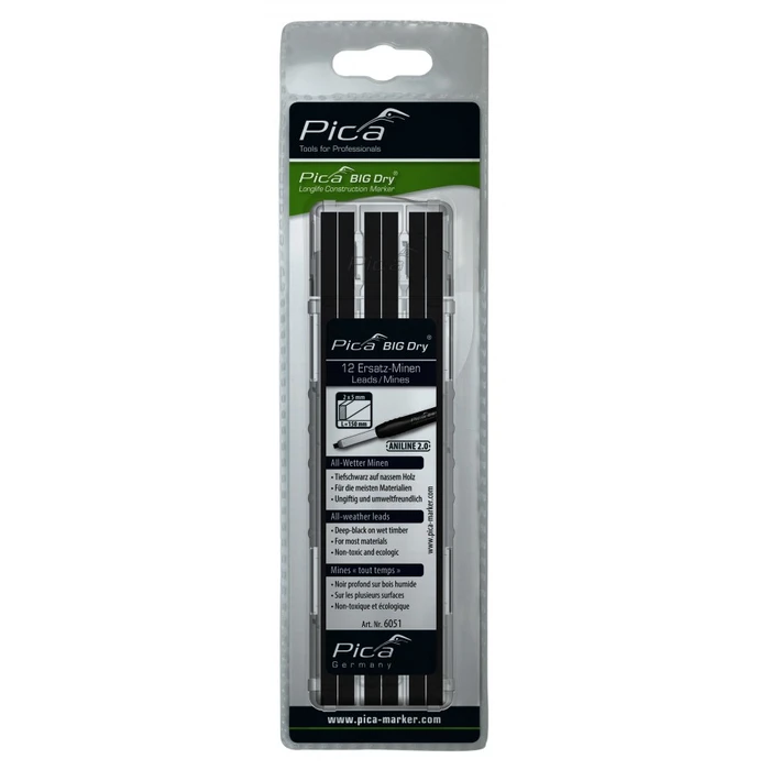 Μύτες Μηχανικών Μολυβιών Pica BIG DRY Refills ANILINE 2.0