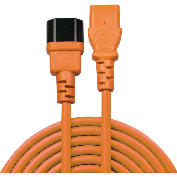 Καλώδιο Τροφοδοσίας Lindy IEC-extension C14 - C13 orange 2m