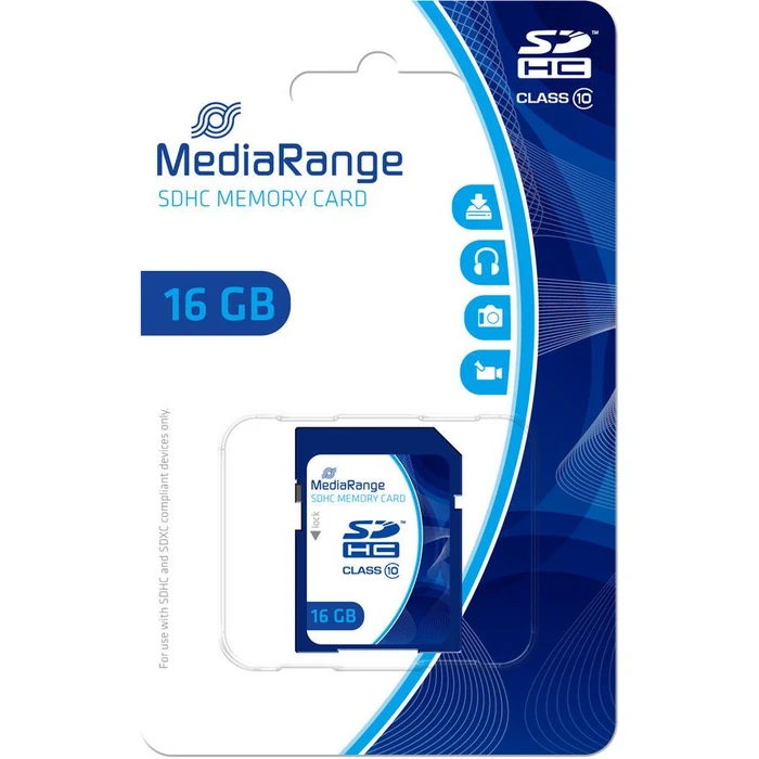 Κάρτα Μνήμης SDHC 16GB MediaRange CL.10